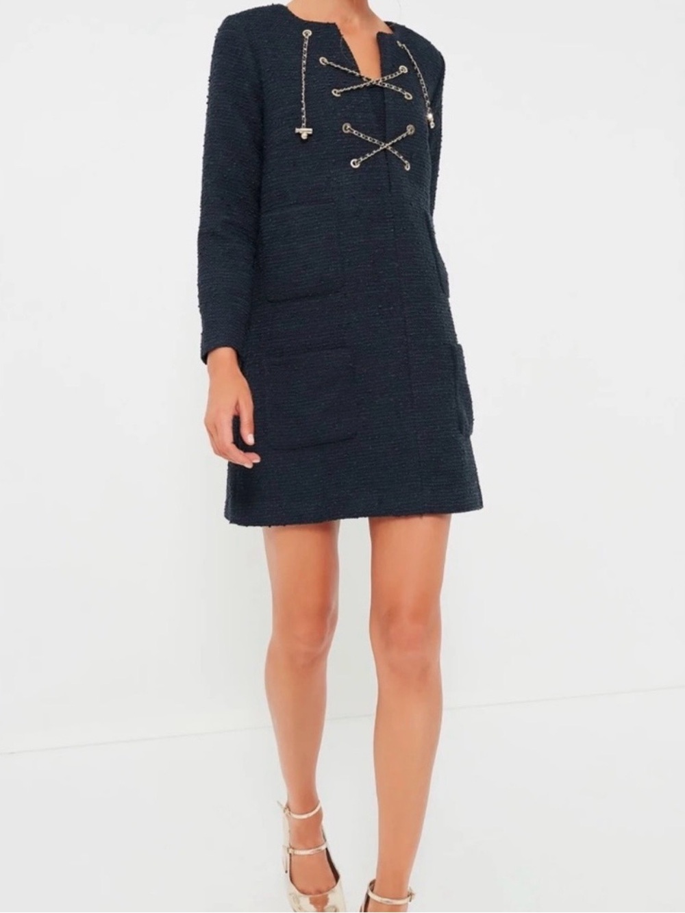 Tuckernuck Navy Tie Tweed Kelly Dress